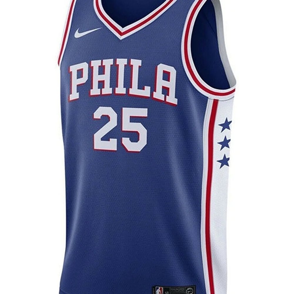 Nike Icon Edition Ben Simmons #25 Philadelphia 76ers Swingman Jersey Size 52 XL